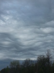 The sky above Lake Erie